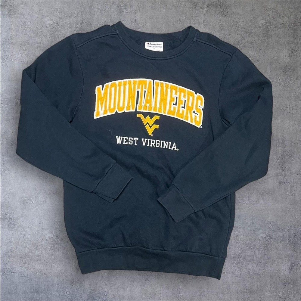 College graphic sweater blue men S